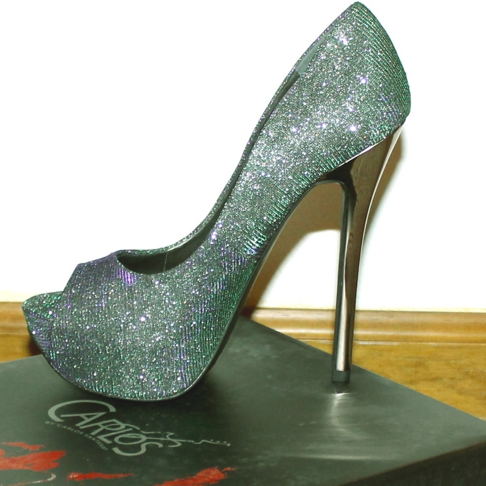 Fabulous Metallic Bel-Air Peep Toe Heel